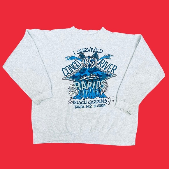 Tultex Other - 90s Busch Gardens Congo River Rapids Sweatshirt